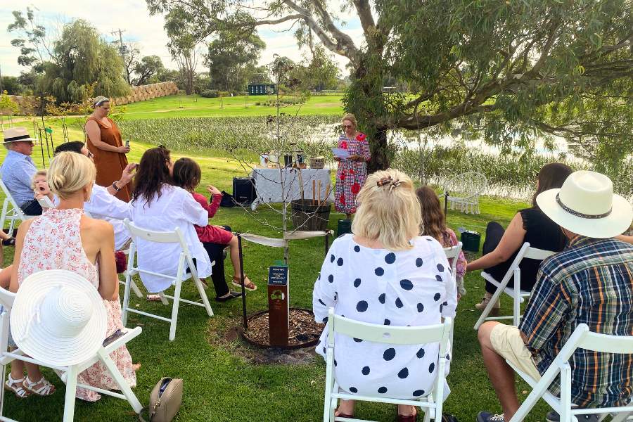 A memorial tree planting ceremony at Mornington Green Living Legacy Gardens. Learn the benefits of planting a memorial tree here