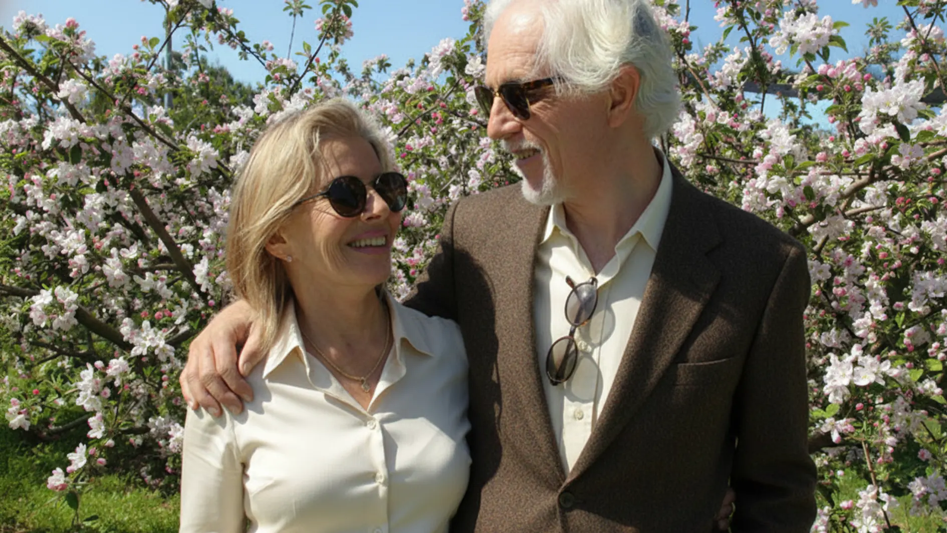 the old couple smiling when pre-planing at mornington green