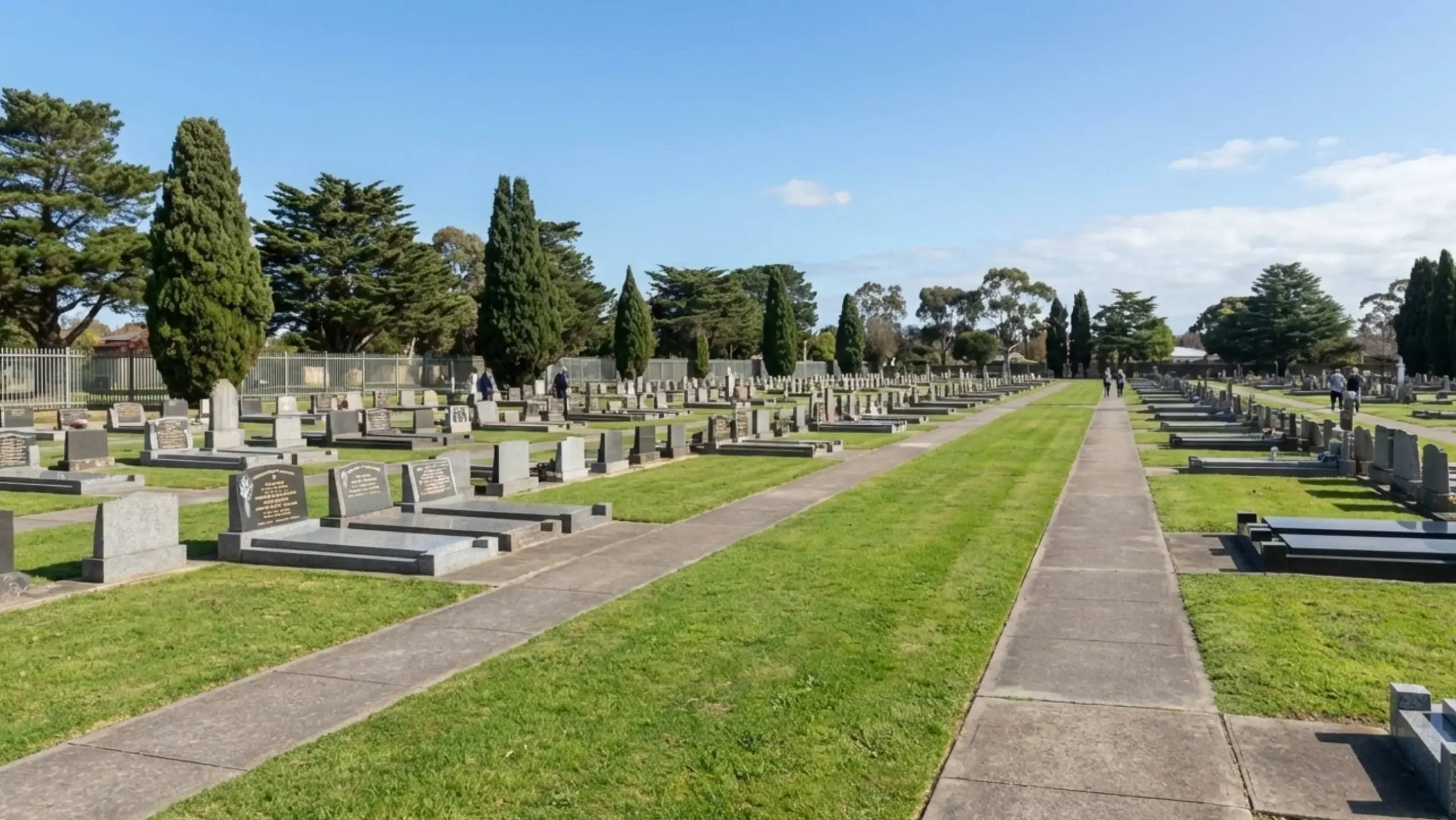 traditional cemetery overview