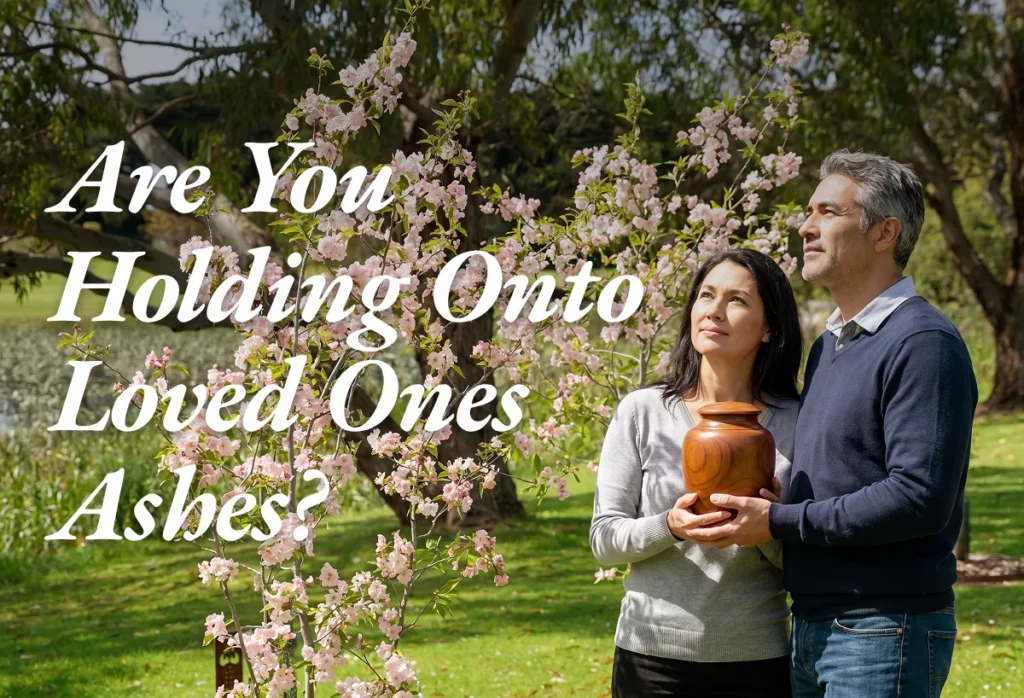 the couples holding onto ashes